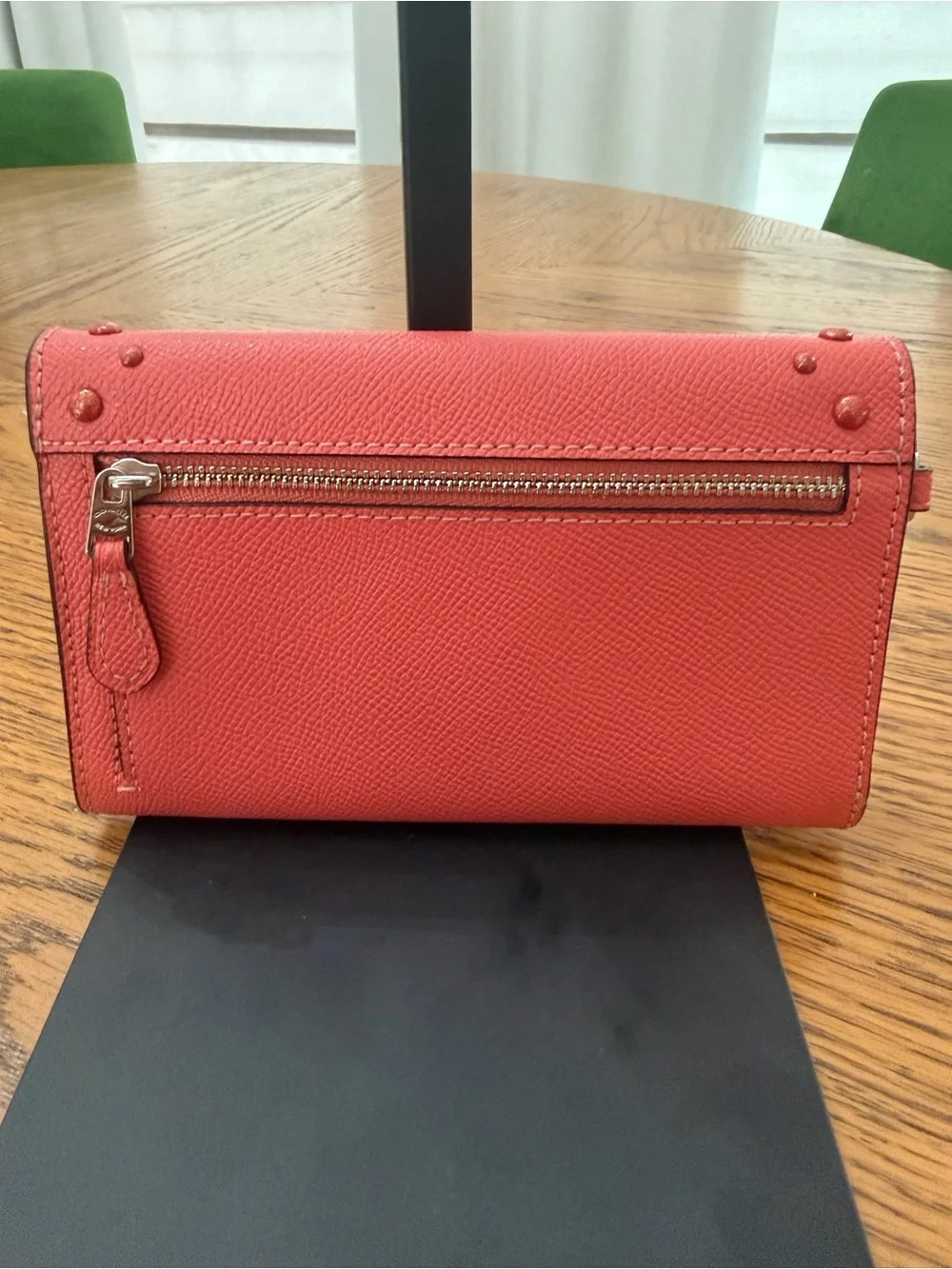 Coach Coral Stud Snap Wallet NWOT